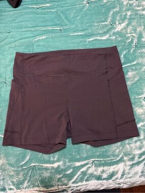 Outdoor Voices Black High Rise Pocket Bike Shorts Large